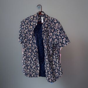 J. Crew Short Sleeve Button Down Stretch Secret Wash Shirt Classic Floral Mens S